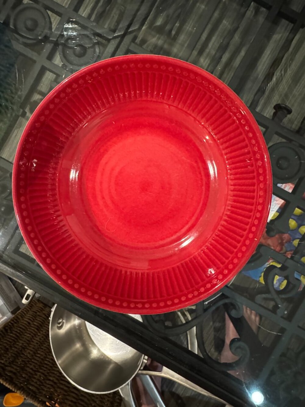 Williams Sonoma Red Melamine Serving Bowls, Set of 6, Outdoor / Patio Dining - Picture 2 of 5